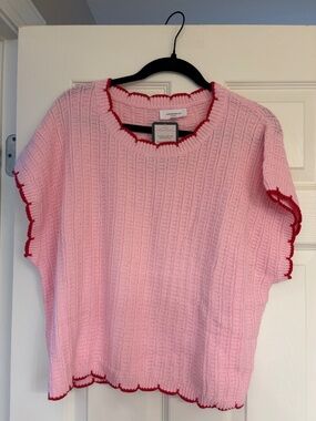 Anniewear crochet knit top XL - new with tags